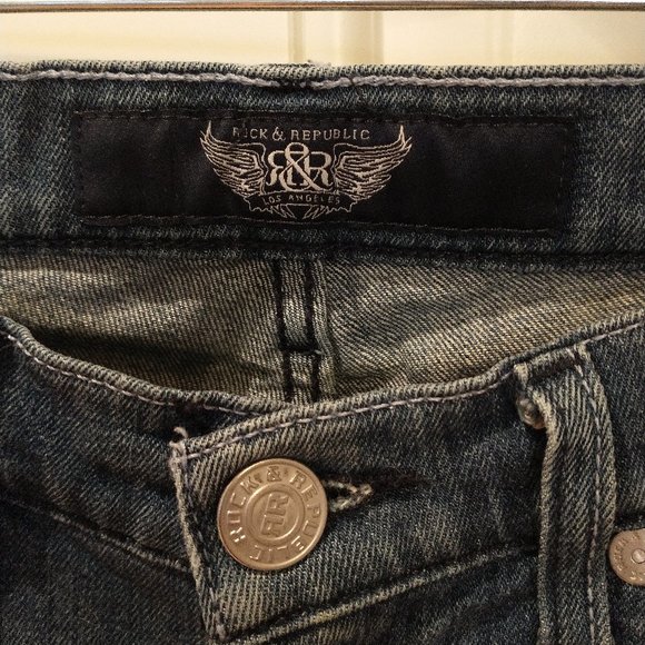 Women's Rock & Republic size 26 low rise bootcut jeans - Picture 6 of 12